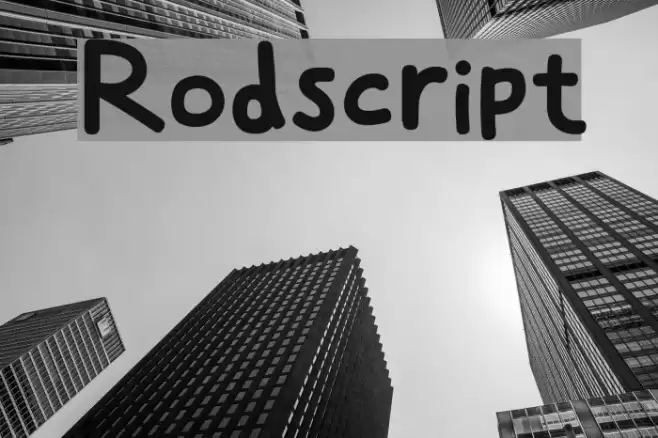 Rodscript Font examples
