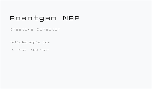 Roentgen NBP Business Card