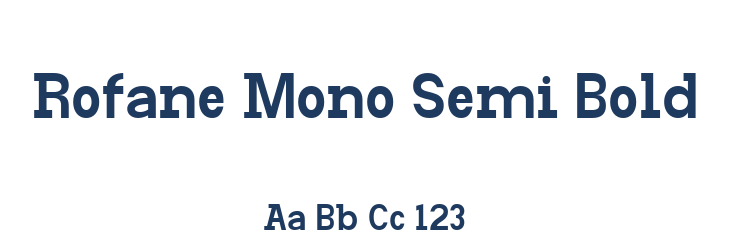 Rofane Mono Semi Bold Font Preview