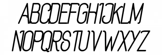 Rogaton Bold Italique Font UPPERCASE