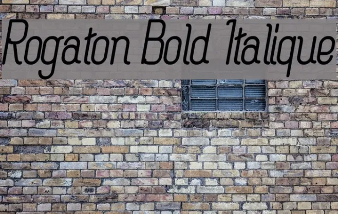 Rogaton Bold Italique Example 2