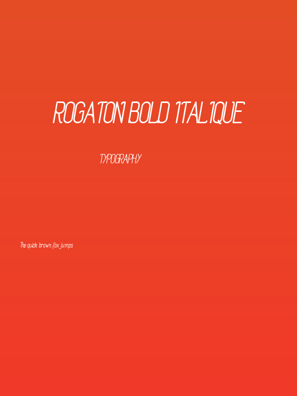 Rogaton Bold Italique Poster