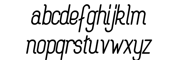 Rogaton Bold Italique Font LOWERCASE
