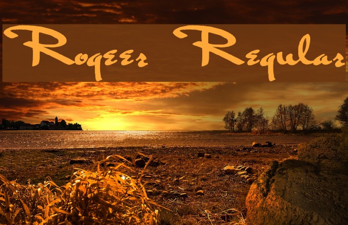 Rogeer Regular Schriftart examples