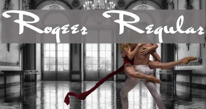 Rogeer Regular Schriftart examples