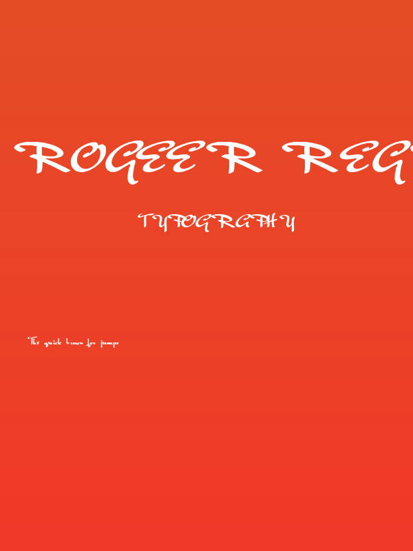 Rogeer Regular Poster