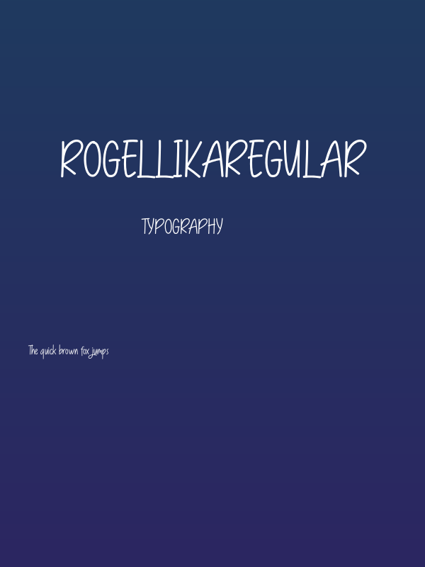 RogellikaRegular Poster