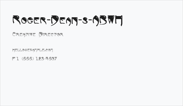 Roger-Dean-s-ABWH Business Card