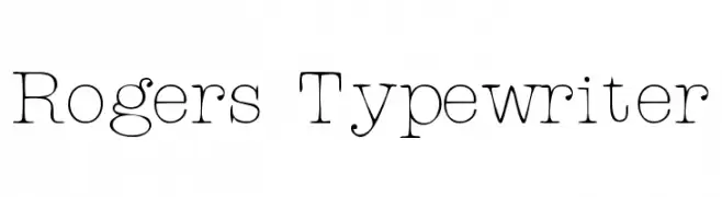 Rogers Typewriter  Fuentes Gratis Descargar