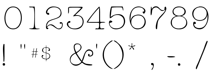 Rogers Typewriter Font OTHER CHARS