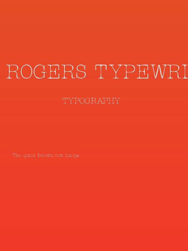 Rogers Typewriter Poster