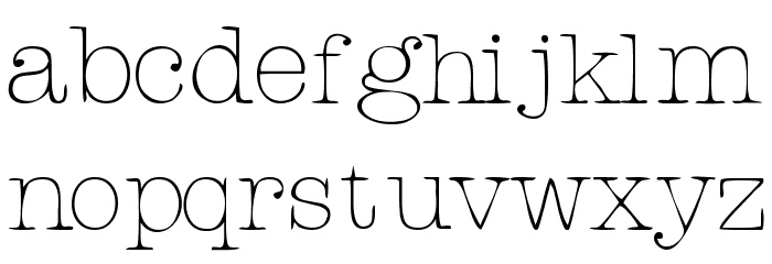 Rogers Typewriter Font LOWERCASE