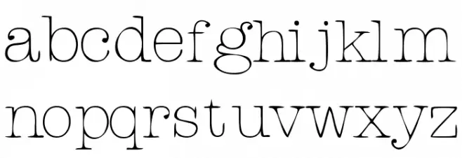 Rogers Typewriter خط أحرف صغيرة