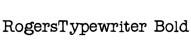 RogersTypewriter Bold Font