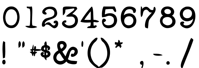 RogersTypewriter Bold Font OTHER CHARS