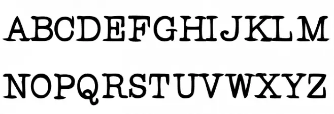 RogersTypewriter Bold フォント 大文字