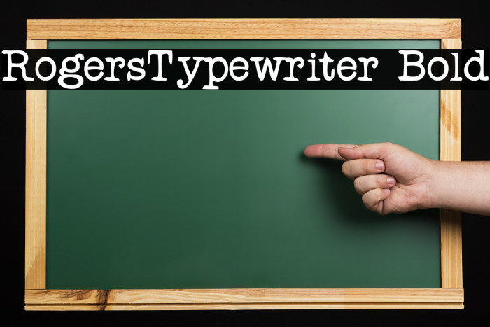 RogersTypewriter Bold Font examples