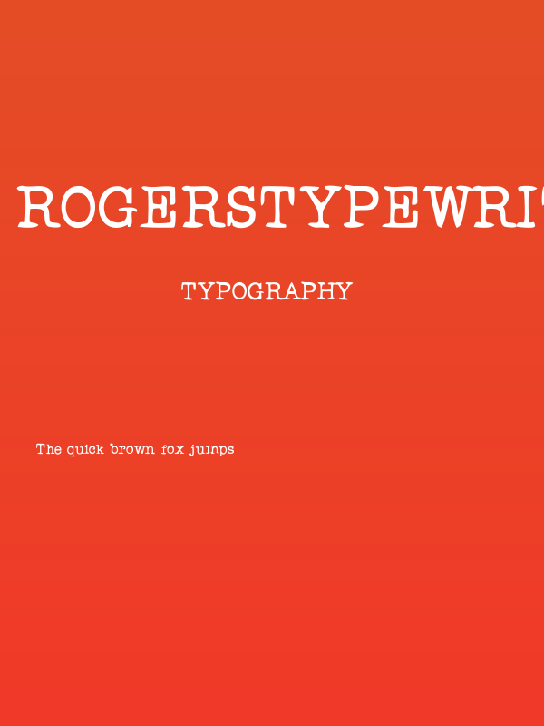 RogersTypewriter Bold Poster