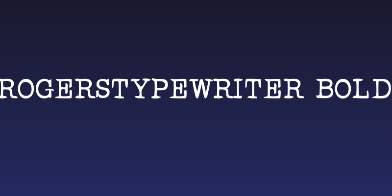 RogersTypewriter Bold Social Header