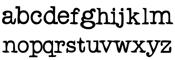 RogersTypewriter Bold Font LOWERCASE