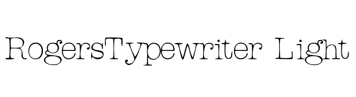RogersTypewriter Light Шрифта