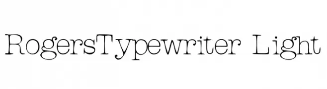 RogersTypewriter Light  font caratteri gratis