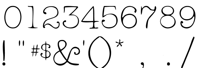 RogersTypewriter Light Font OTHER CHARS