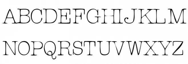 RogersTypewriter Light 字体 大写