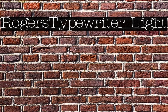 RogersTypewriter Light Font examples