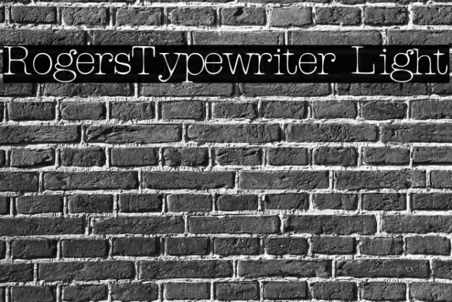 RogersTypewriter Light Fonte examples