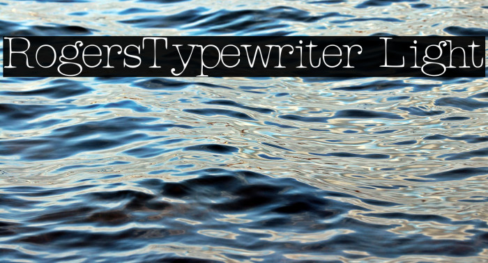 RogersTypewriter Light Font examples