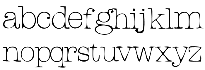 RogersTypewriter Light Font LOWERCASE