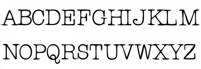 RogersTypewriter Schriftart Groß