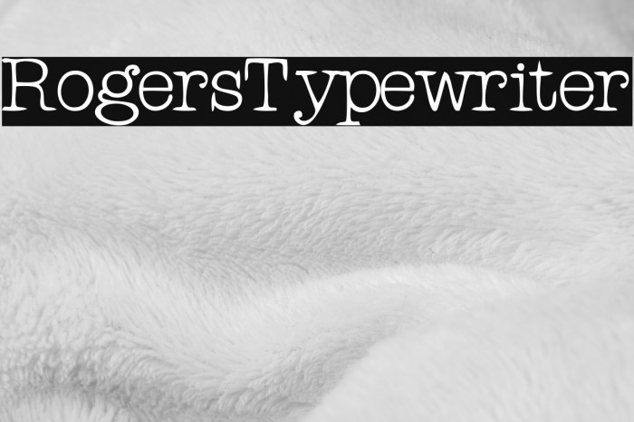 RogersTypewriter Шрифта examples