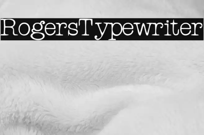 RogersTypewriter Шрифта examples