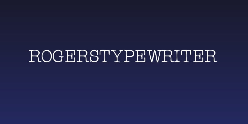 RogersTypewriter Social Header