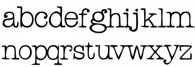 RogersTypewriter Шрифта строчной