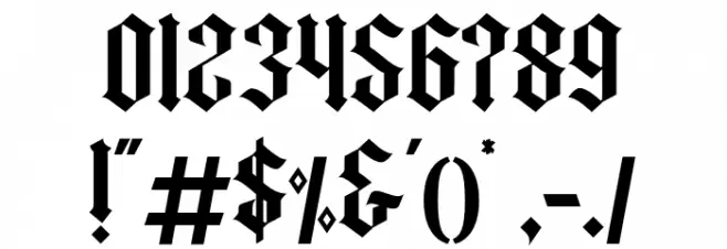 Rogfus Sejatty Regular Font OTHER CHARS