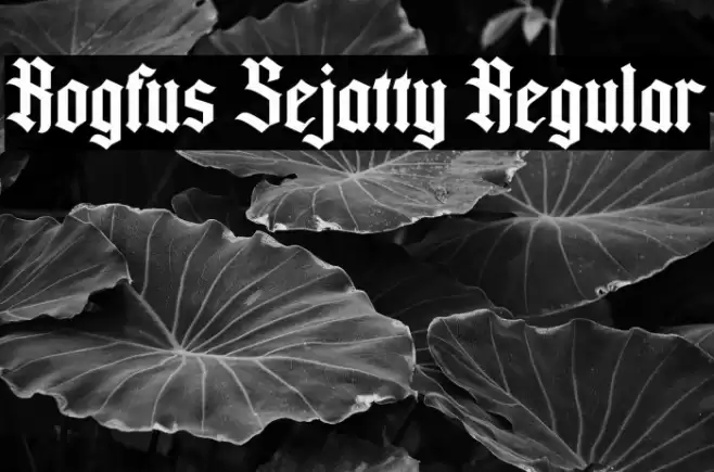 Rogfus Sejatty Regular Font examples