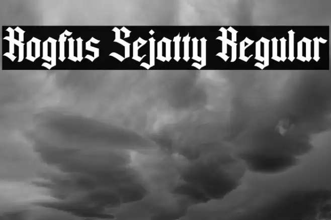 Rogfus Sejatty Regular Font examples
