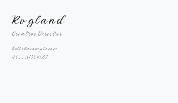 Rogland Business Card