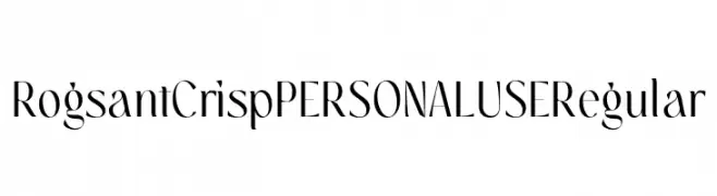 Rogsant Crisp PERSONAL USE Regular  baixar fontes gratis