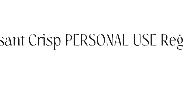 Rogsant Crisp PERSONAL USE Regular Logo