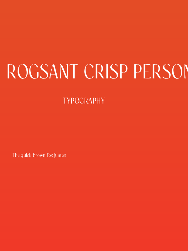 Rogsant Crisp PERSONAL USE Regular Poster