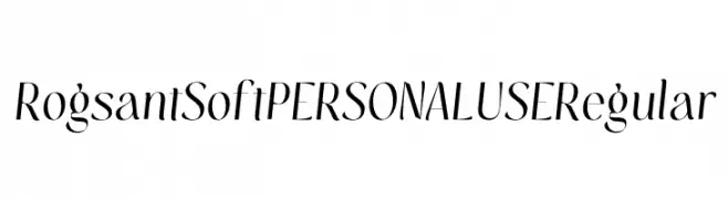 Rogsant Soft PERSONAL USE Regular  Free Fonts Download