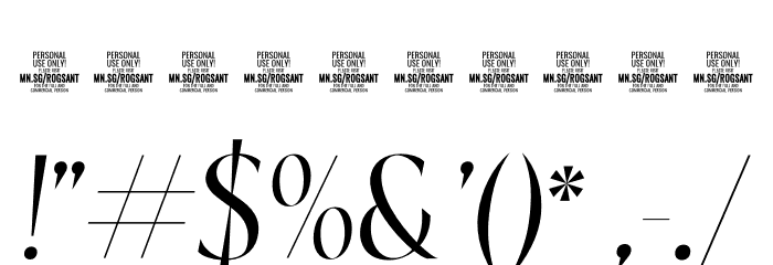 Rogsant Soft PERSONAL USE Regular Font OTHER CHARS