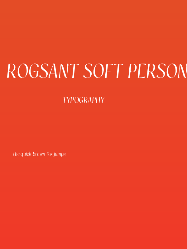 Rogsant Soft PERSONAL USE Regular Poster