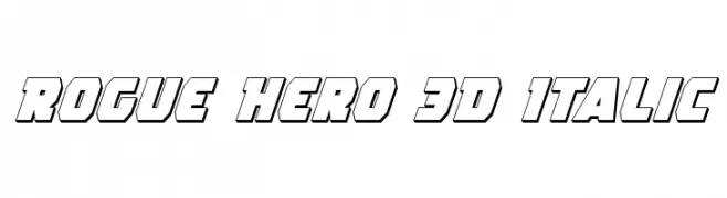 Rogue Hero 3D Italic  font caratteri gratis