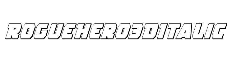 Rogue Hero 3D Italic  フリーフォントのダウンロード