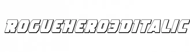 Rogue Hero 3D Italic  Скачать бесплатные шрифты